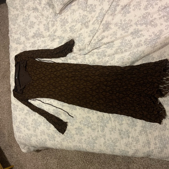 Zara Brown Long Sleeve Dress - Picture 1 of 4